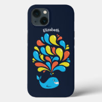 Cute Whale Name Cartoon Fish Colourful