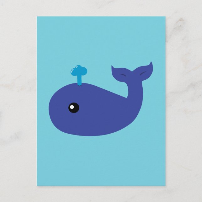 Cute Whale Postcard (Front)