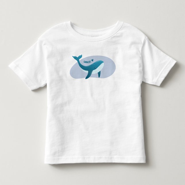 Cute Whale Toddler T-Shirt (Front)