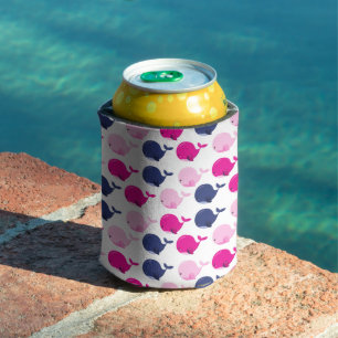 Cute Whales, Pattern Of Whales, Sea Animals Can Cooler