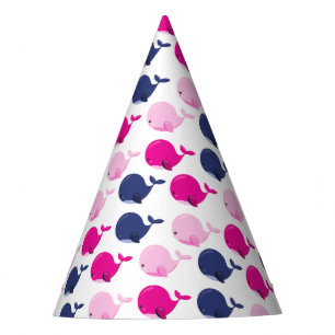 Cute Whales, Pattern Of Whales, Sea Animals Party Hat