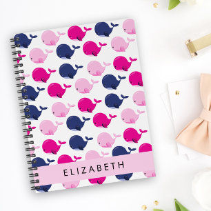 Cute Whales, Pattern Of Whales, Your Name Planner