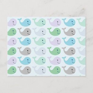 Cute Whales Postcard