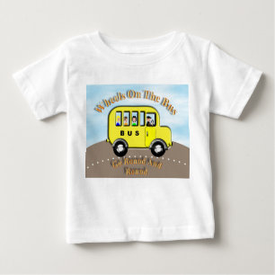 Cute Wheels on the Bus Persoonalized Kid's Top