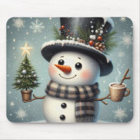 Cute whimiscal Christmas/winter snowman