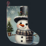 Cute whimiscal Christmas/winter snowman Small Christmas Stocking<br><div class="desc">cute</div>