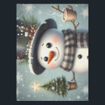 Cute whimiscal Christmas/winter snowman Tablecloth<br><div class="desc">cute</div>
