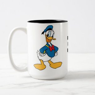 CUTE WHIMISICAL FOLK ART DUCK  Two-Tone COFFEE MUG