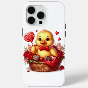 Cute/Whimisical Valentine's day duck iPhone 15 Pro Max Case