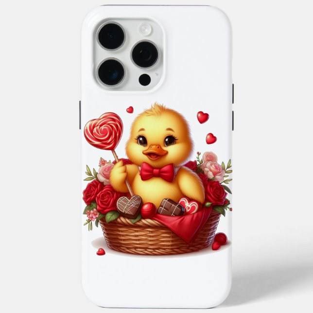 Cute/Whimisical Valentine's day duck Case-Mate iPhone Case (Back)