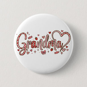 Cute, whimsical and warm Grandma 6 Cm Round Badge