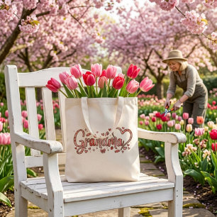 Cute, whimsical and warm Grandma Tote Bag