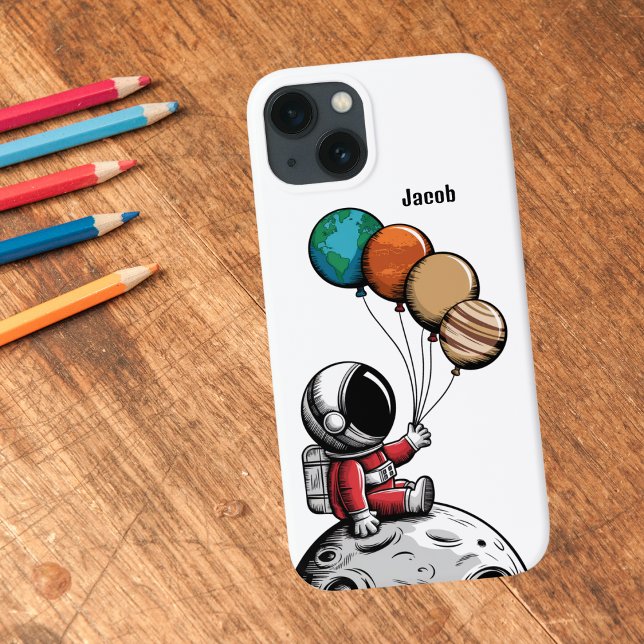 Cute Whimsical Astronaut,Planet Outer Space,Custom Case-Mate iPhone Case (Creator Uploaded)
