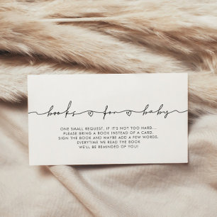 Cute whimsical baby shower book request card