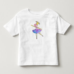 Cute Whimsical Ballerina Cow Toddler T-Shirt