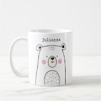 Cute Whimsical Bear Illustration Custom Name