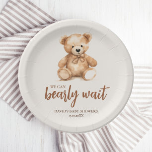 Cute Whimsical Bear Paper Plate