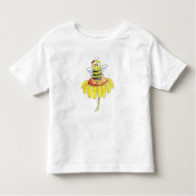 Cute Whimsical Bee on a Flower
