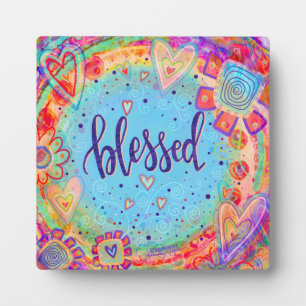Cute Whimsical Blessed Fun Inspirivity Easel Plaque