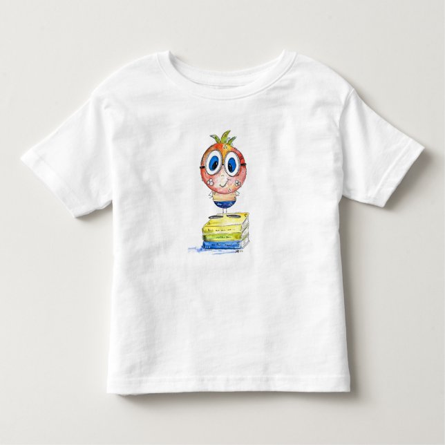 Cute whimsical Book Nerd  Toddler T-Shirt (Front)