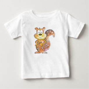 Cute Whimsical Brown Squirrel Baby T-Shirt