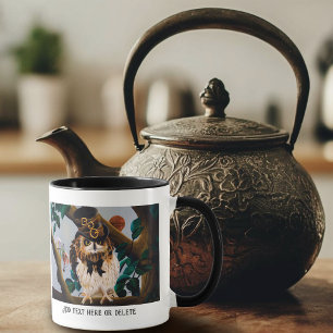 Cute Whimsical Brown Steampunk Owl Top Hat Mug