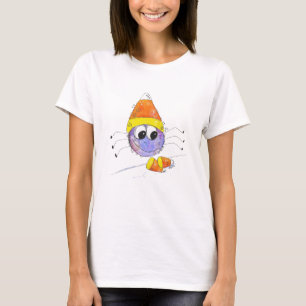 Cute Whimsical Candy Corn Spider T-Shirt
