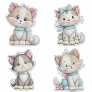 Cute Whimsical Cartoon Cat
