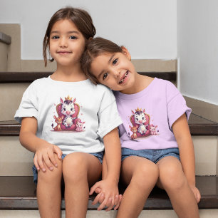 Cute Whimsical Cartoon Zebra Queen Princess T-Shirt