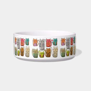 Cute Whimsical Cats Bowl