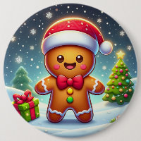 Cute Whimsical Christmas/winter gingerbread man