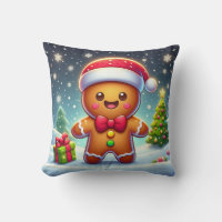 Cute Whimsical Christmas/winter gingerbread man