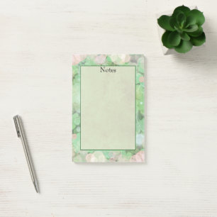 Cute Whimsical Clover Border with Sparkles Post-it Notes