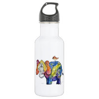 Cute Whimsical Colourful Elephant