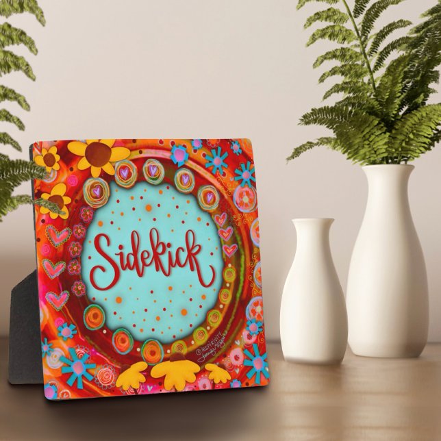 Cute Whimsical Colourful Fun Sidekick Inspirivity Plaque (Creator Uploaded)