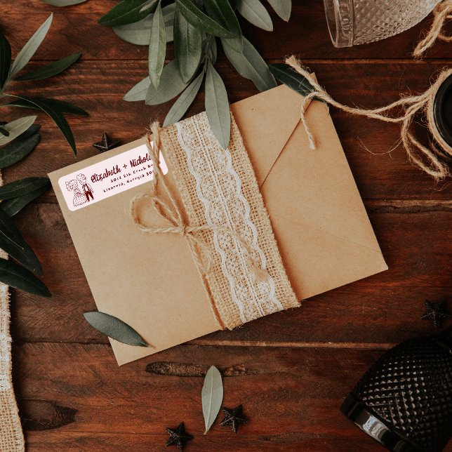 Cute Whimsical Couple Doodle | Monogram Wedding (Creator Uploaded)