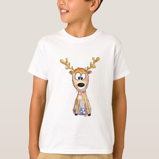 Cute Whimsical Deer T-Shirt (Front)