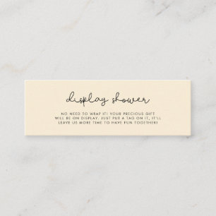 Cute whimsical Display shower card insert