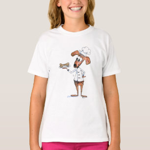 Cute Whimsical Dog Chef T-Shirt