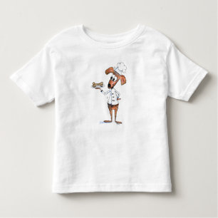 Cute Whimsical Dog Chef Toddler T-Shirt