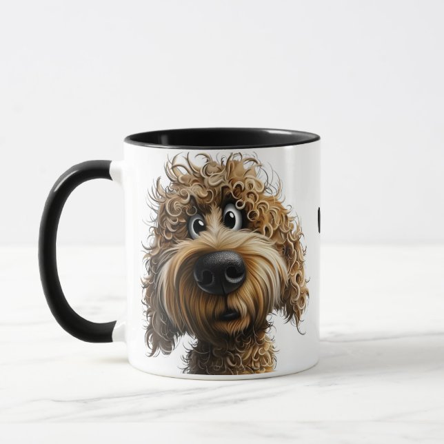 Cute whimsical  dog mug (Left)