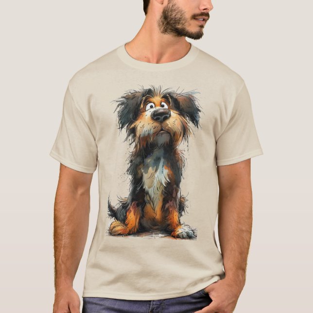 Cute Whimsical dog T-Shirt (Front)
