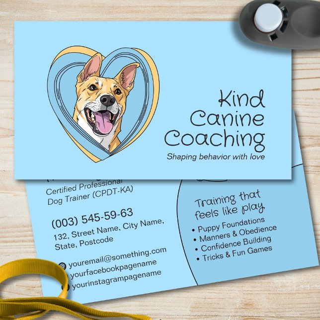 Cute Whimsical Dog Trainer Business Card (Creator Uploaded)