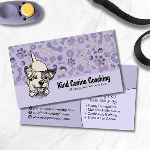 Cute Whimsical Dog Trainer Business Card