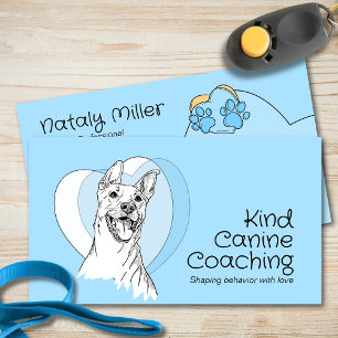 Cute Whimsical Dog Trainer Business Card