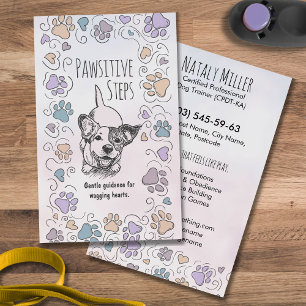 Cute Whimsical Dog Trainer Business Card