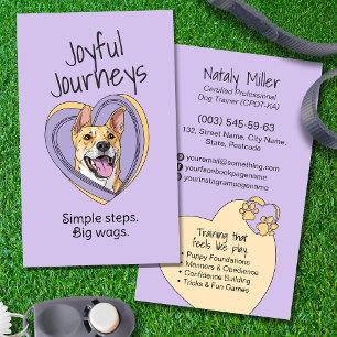 Cute Whimsical Dog Trainer Business Card