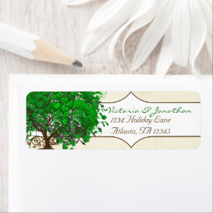 Cute Whimsical Emerald Green Heart Leafed Tree