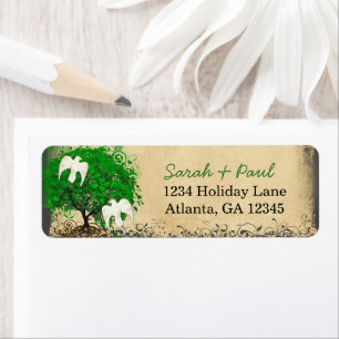 Cute Whimsical Emerald Green Heart Leafed Tree