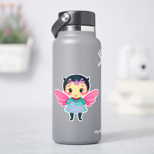 Cute whimsical fairy cartoon sticker